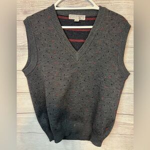 Vintage Tricots St. Raphael Wool Sweater Vest Grey Men’s (Size Not Marked)